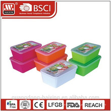 Recipiente de alimentos microondas redondo plástico conjunto 2pcs (1.65L/2.5L)